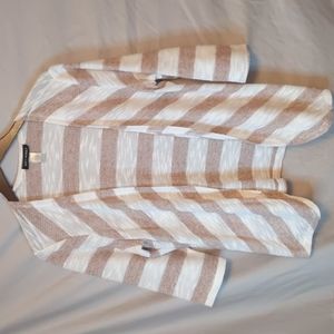 Women's 3/4 Sleeve Striped Soft Works Sweater